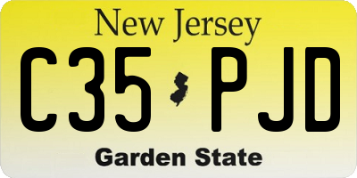 NJ license plate C35PJD