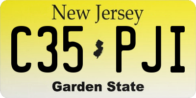 NJ license plate C35PJI
