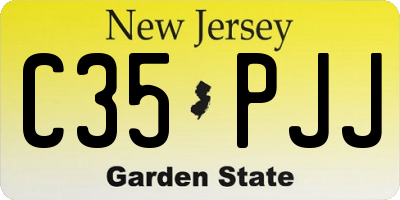 NJ license plate C35PJJ