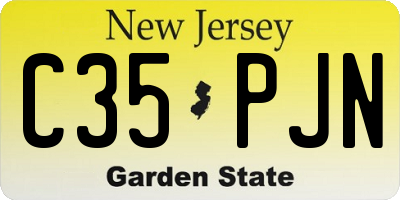 NJ license plate C35PJN
