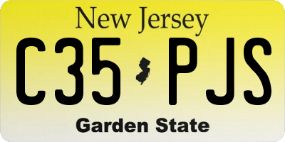 NJ license plate C35PJS
