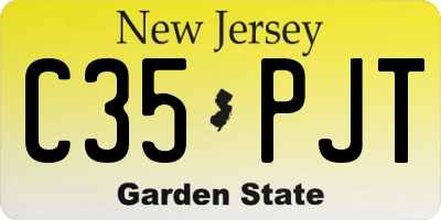 NJ license plate C35PJT