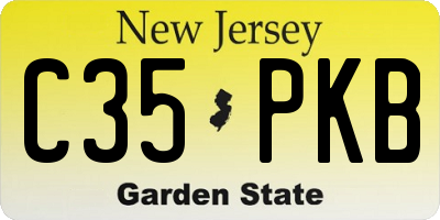 NJ license plate C35PKB