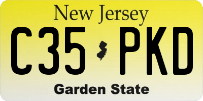 NJ license plate C35PKD