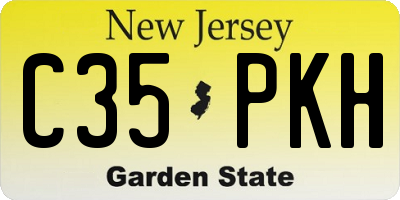NJ license plate C35PKH
