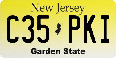 NJ license plate C35PKI