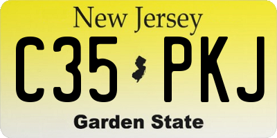 NJ license plate C35PKJ
