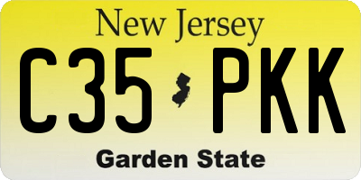 NJ license plate C35PKK