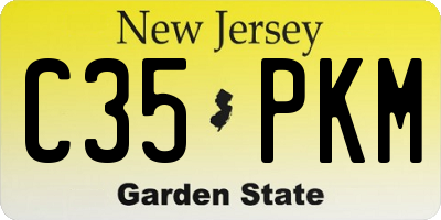 NJ license plate C35PKM