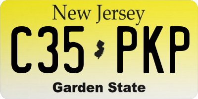 NJ license plate C35PKP