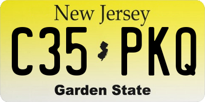 NJ license plate C35PKQ
