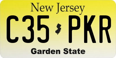 NJ license plate C35PKR