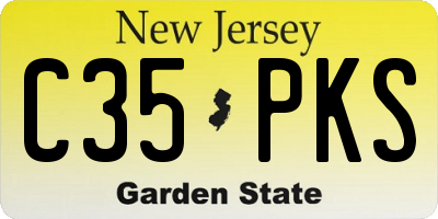 NJ license plate C35PKS