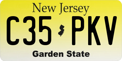 NJ license plate C35PKV