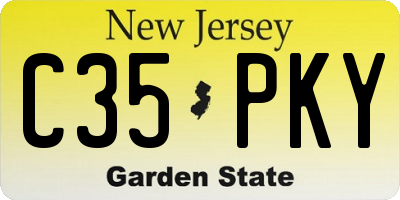 NJ license plate C35PKY