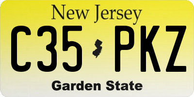 NJ license plate C35PKZ
