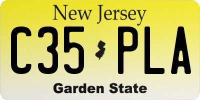 NJ license plate C35PLA