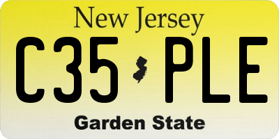 NJ license plate C35PLE