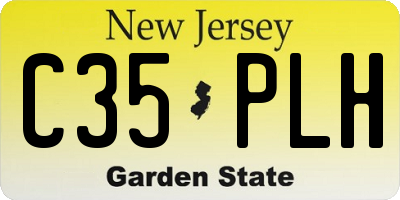 NJ license plate C35PLH