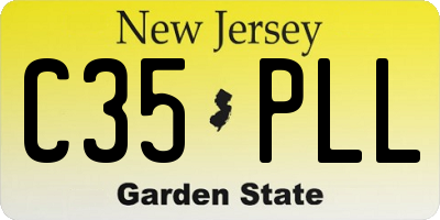 NJ license plate C35PLL