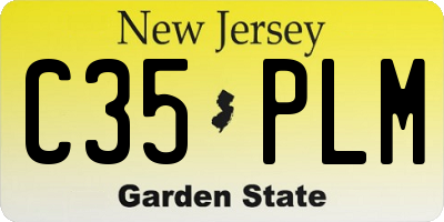 NJ license plate C35PLM
