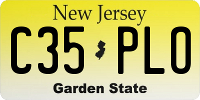 NJ license plate C35PLO