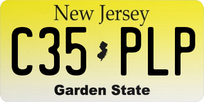 NJ license plate C35PLP