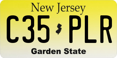NJ license plate C35PLR