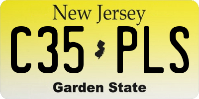 NJ license plate C35PLS