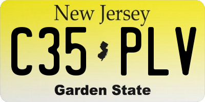 NJ license plate C35PLV