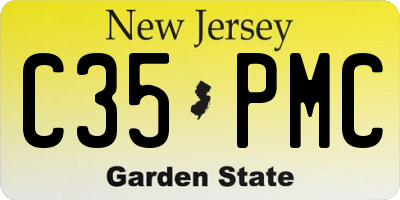 NJ license plate C35PMC
