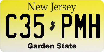 NJ license plate C35PMH