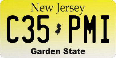 NJ license plate C35PMI