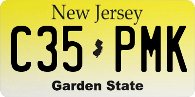 NJ license plate C35PMK