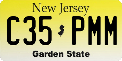 NJ license plate C35PMM