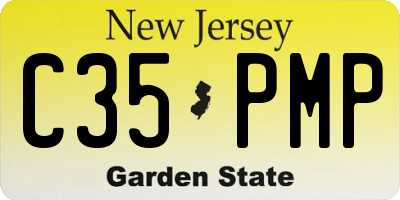 NJ license plate C35PMP