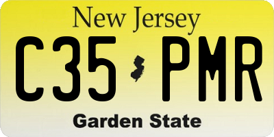 NJ license plate C35PMR