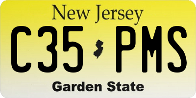 NJ license plate C35PMS
