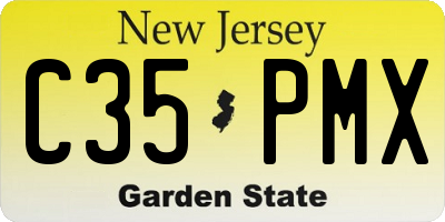 NJ license plate C35PMX