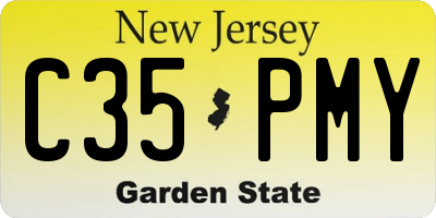 NJ license plate C35PMY