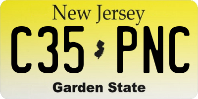 NJ license plate C35PNC