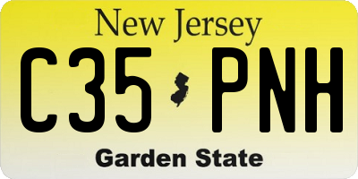 NJ license plate C35PNH