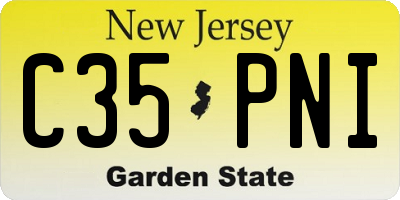 NJ license plate C35PNI