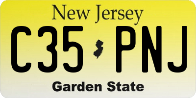 NJ license plate C35PNJ