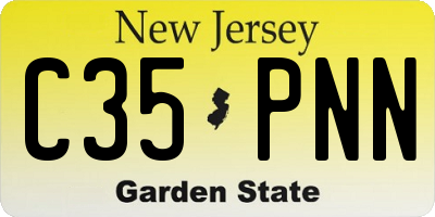 NJ license plate C35PNN