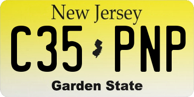 NJ license plate C35PNP