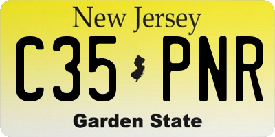 NJ license plate C35PNR