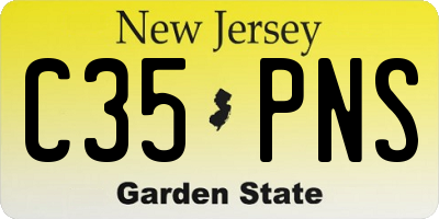 NJ license plate C35PNS