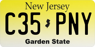 NJ license plate C35PNY