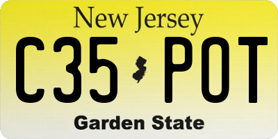 NJ license plate C35POT